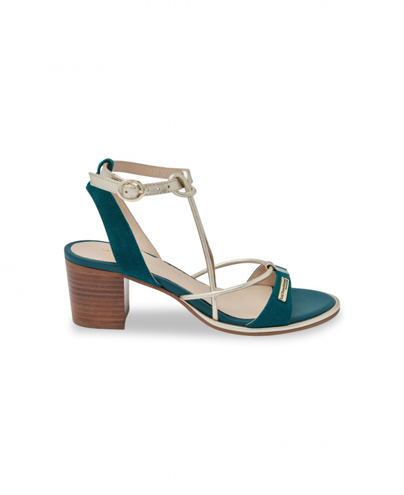 Sandales à talons Les Tropeziennes LILONBUC Turquoise Femme|MCGT-33486781